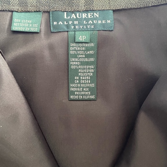 Ralph Lauren Vintage Plaid Tartan Tweed Wrap Fringed Maxi Skirt Green 4 - Picture 7 of 13